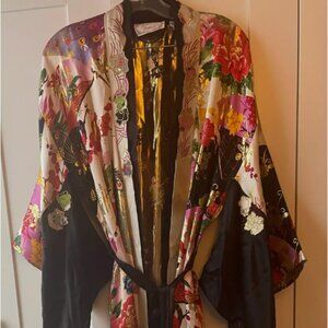 Vintage Jacalyn Bennett for Fredericks Of Hollywood Silk Stunning Long Kimono